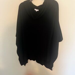 Charter Club Black Poncho Sweater